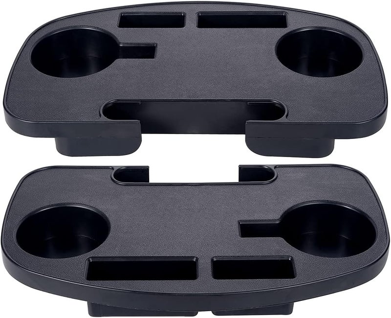 Hanperal 2Pack Zero Gravity Chair Cup Holder for Zero Gravity Chair, Upgraded Version Cup Holder, Universal Clip On Chair Table with Mobile Device Slot and Snack Tray/Black - Image 1